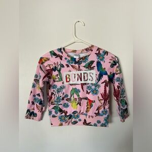 Bonds Tropical Birds Pink Pullover Size 5